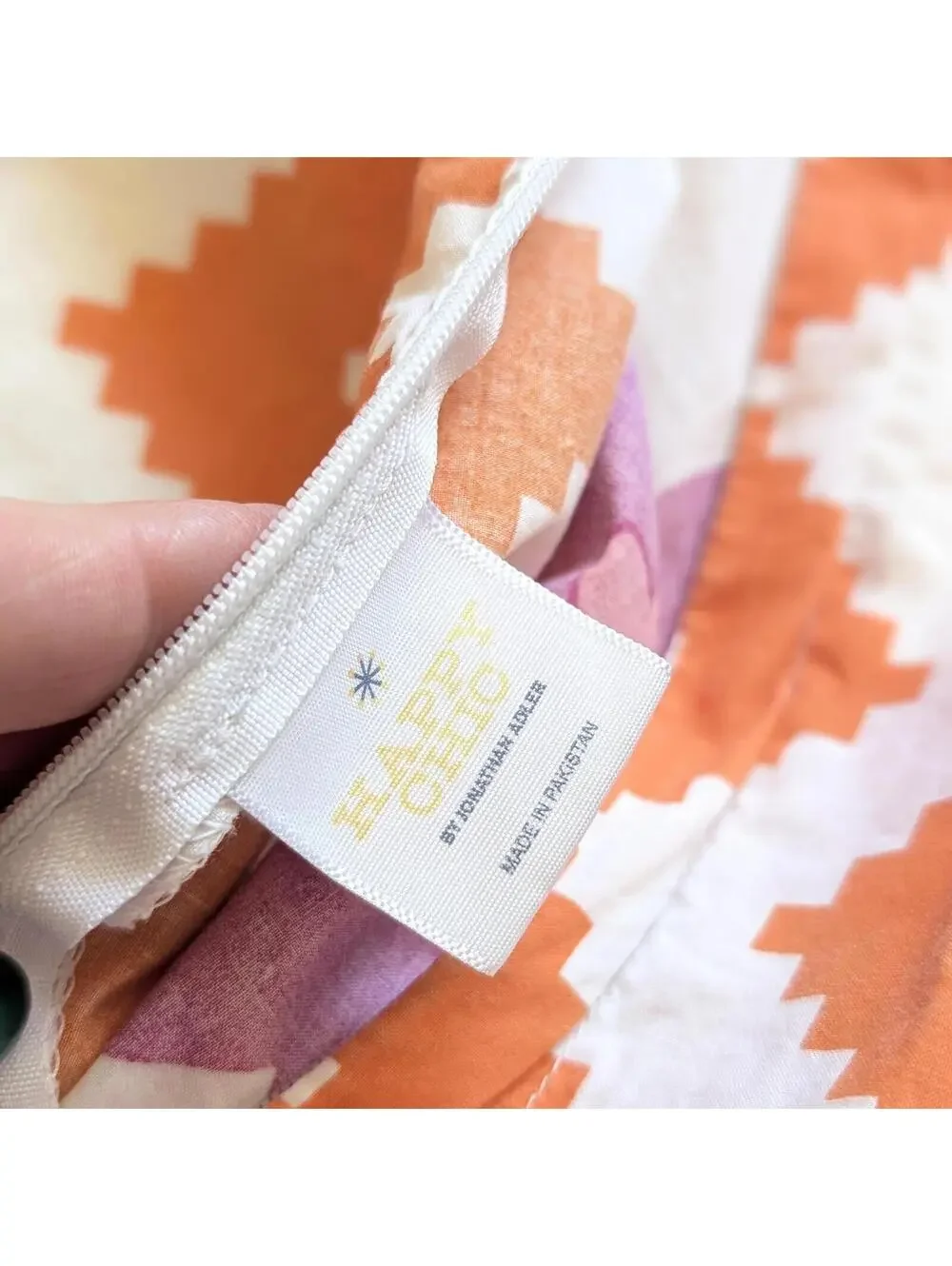 Jonathan Adler Happy Chic Pillow Sham with Vivid Pink & Orange Pattern